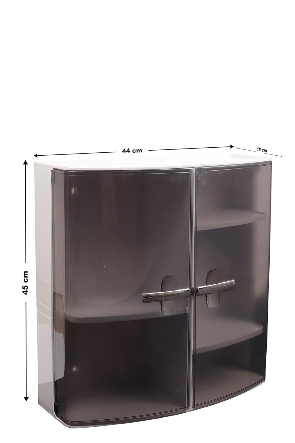 Nayasa Plastic Bathroom Cabinet | Storage Unit Cabinet (Grey, Big (18 x 44 x 45 cm))