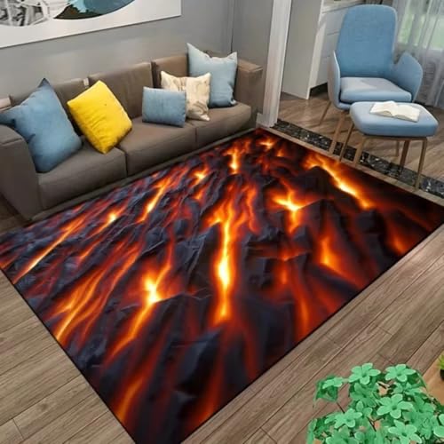 Tapis antidérapant magma 3D lavable pour sécuriser et décorer une chambre d'enfant - 2