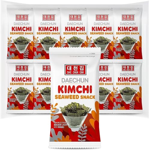 Daechun Kimchi Seaweed Snacks, (Choi''s1) 20 Pack, Vegan, Keto, Product of Korea