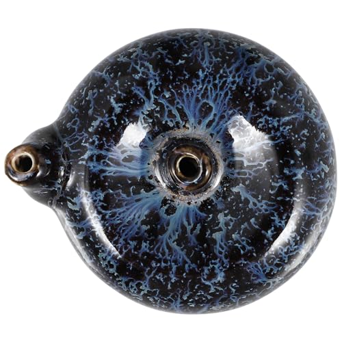 SUPVOX Gotero de Cerámica para Caligrafía y Pintura, Tamaño Pequeño, Color Azul Esmaltado, Accesorio para Moler Tinta, Suministros de Arte y Decoración para Estudio, Adecuado para Dibujo