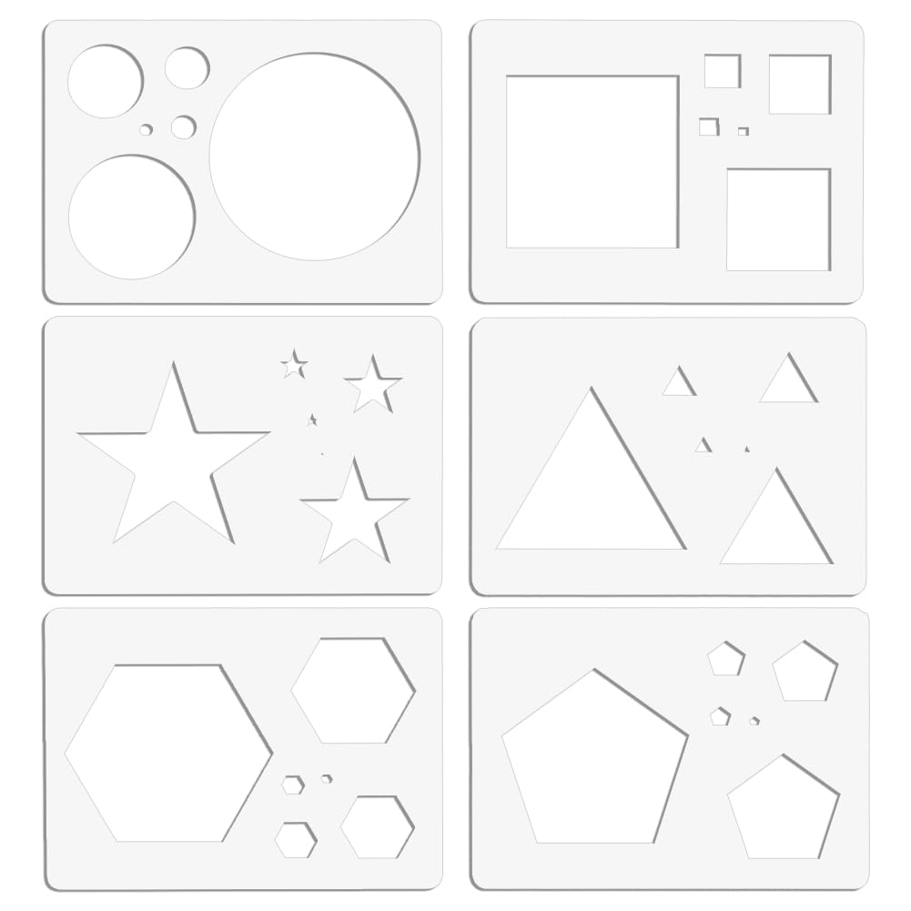 Pochoirs acryliques géométriques BENECREAT de haute précision 3mm d'épaisseur