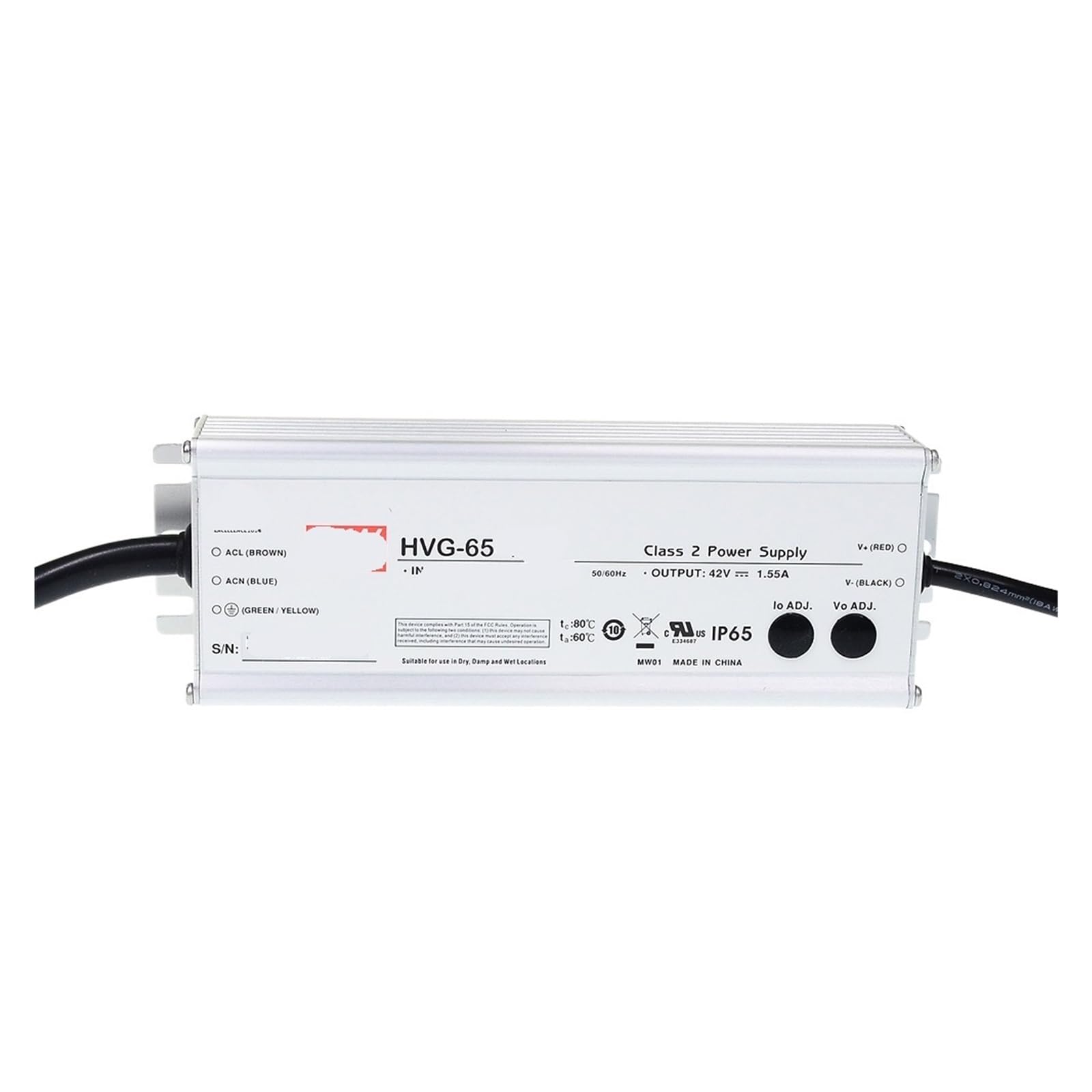 Alimentation biphasée Haute Tension HVG-65-24 A transformateur 180V 400V 528V