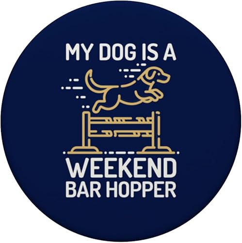 Miniatura 3 de Dog Agility Handler - Bar Jumping Pun Dog Agility PopSockets Standard PopGrip