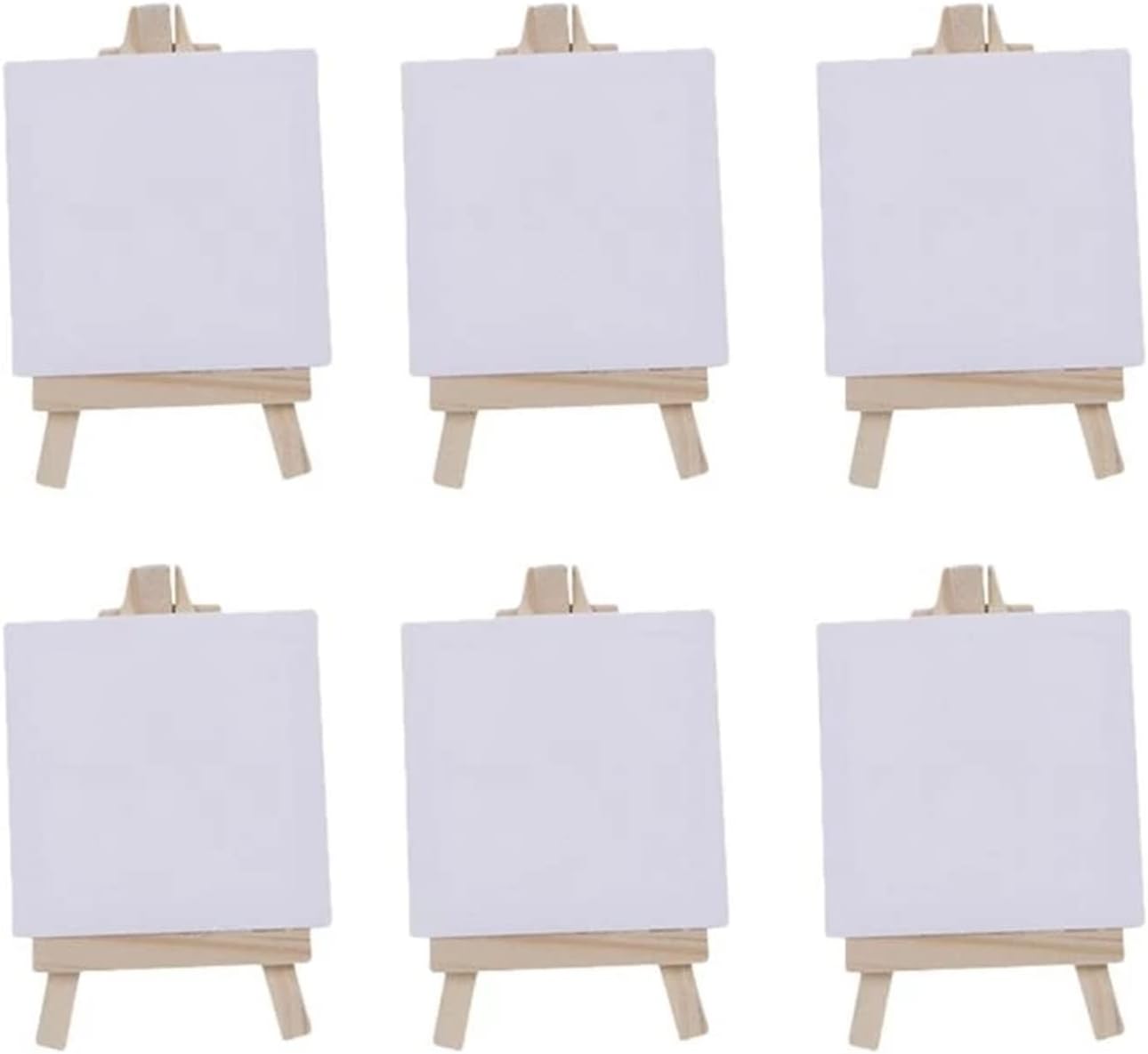 6 Sets of Stretched Artist Canvas Art Board White Blank Art Boards Wooden Oil Paint Artwork Painting Board