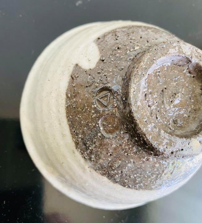 茶碗 無地刷毛目碗 杉本立夫 号は泥牛 京都大吉主人 抹茶碗 桐箱入茶碗