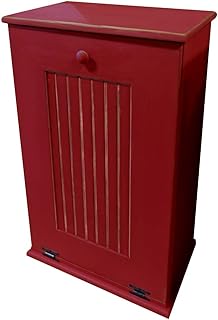 Sawdust City Tilt-Out Wooden Trash Bin Holder (Old - Red)