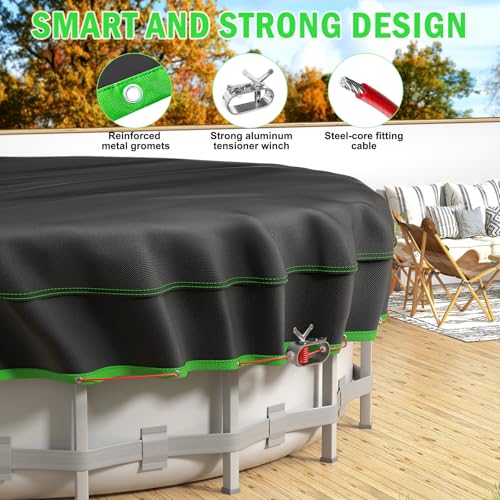 image for Sbekiev 20 Ft Round Pool Cover, Solar Cover for Above Ground Pools, He