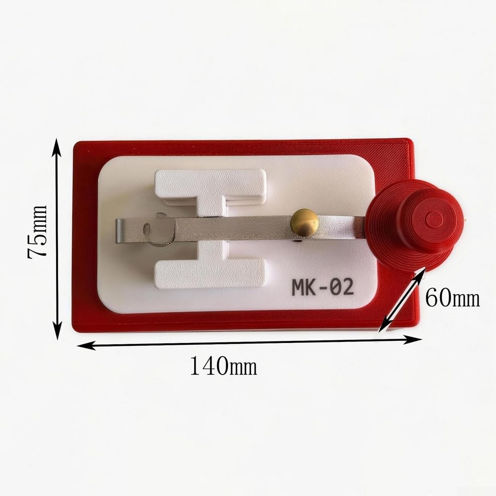 Paleta doble para radio aficionada, cuerpo ligero de ABS con marco de aleación, entrenador portátil compacto para operaciones de radio QRP de 14 x 7,5 cm (azul)