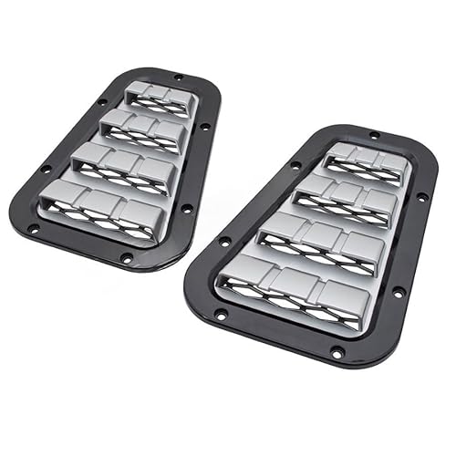 L ROVER FOR DEFENDER XS NEW FRONT AIR INTAKE WING TOPS X2 UPGRADE - GLOSS BLACK
