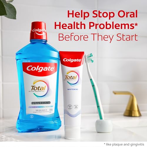 Colgate Total Alcohol Free Mouthwash, Peppermint, 3 Pack, 33.8 fl oz - image 5