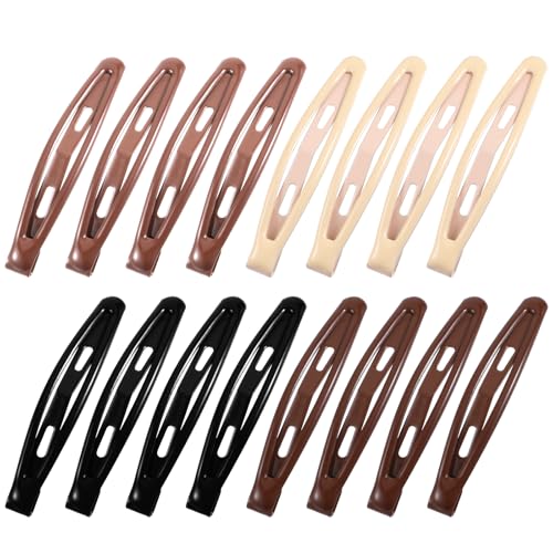 YUXIANLB Haarspangen mit Schnappverschluss für Damen 16 Stück Metall-Clips rutschfeste Haarspangen niedliches Haar-Accessoire Kopfspange Wassertropfen-Haarnadel einfarbig  color 1 Form 1