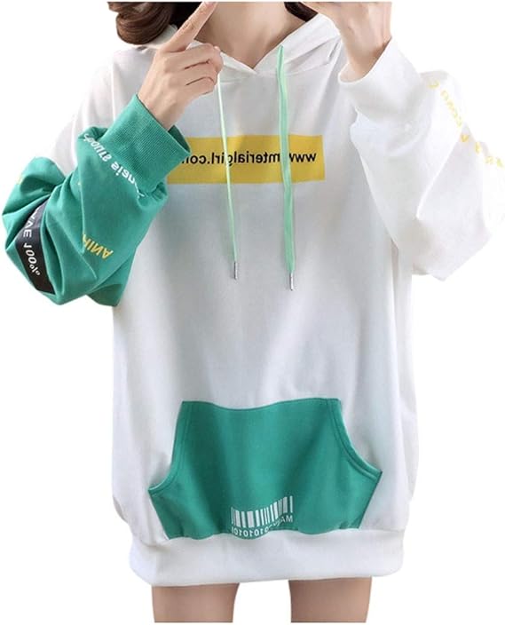 Amazon Co Jp パーカー レディース トレーナーhodarey フード付きプルパーカー韓国風 薄手 字母柄 長袖 可愛い トップス Tシャツ カットソー ゆったり大きいサイズ カジュアル 上着 ジャケット アウター おしゃれ 体型カバースポーツ 運動 通学 通勤 春秋 服