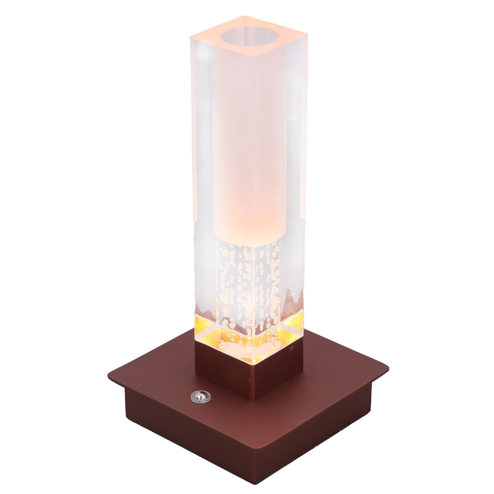 Lámpara de Mesa Inalámbrica LED, Control Táctil Recargable, IP54, Resistente Al Agua, Atenuación Continua, Luz Decorativa de Escritorio para el Hogar y Al Aire Libre (BROWN) (BROWN)
