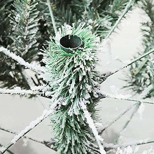 Unlit Snow Flocked Christmas Tree Hinged Snowy Xmas Pine Tree Easy Assembly With Metal Stand,300Cm 10Ft White Snow Dusted Artificial Christmas Tree #TOP3