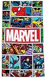 Jay Franco Marvel Comics Avengers Vintage Comic 86cm x 162cm 100% Large Cotton Beach Towel