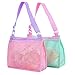 2PC Mesh Beach Bag für Kinder - Shell Sammeltasche Beach Sand Toy Totes Bag für Outdoor-Schwimmbad Kinder- und Kinderspielzeug Reisetücher Sand Away Organizer Aufbewahrungstaschen für Mädchen Jungen
