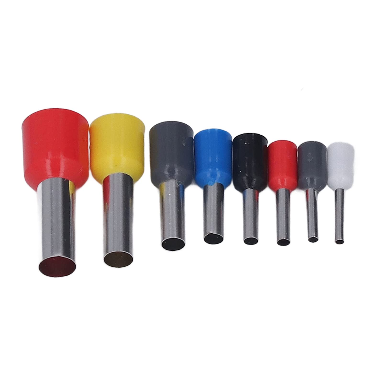 SIXRUN Terminali a Pressare a Freddo, Puntalini per Cavi 1200 Pezzi 22-8 AWG in Rame, for Cablaggio Elettrico | Set da 8 Misure, Rame Stagnato e Isolamento in PVC, per Cablaggi Auto e Batterie