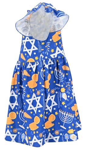 Image of Unique Baby Girls' Short Sleeve Everyday Printed Dresses for Kid and Toddler, Sizes 2T-12Y