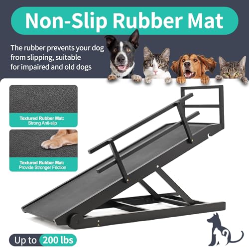 Dog Ramp for Bed & Couch, 5-Level Adjustable Wooden Pet Ramp for Bed & SUV by DoCred - Used condition - Image 2