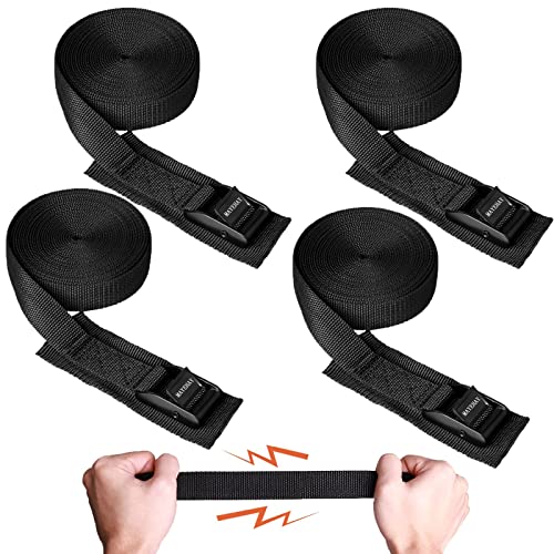 Mayehay 4 Pack 1" X 13' Lashing Straps With Webbing Pad Tie Down Straps Heavy Duty Cargo Straps Securing Strap For Roof Rack, Kayak, Canoe, Trailer, Motorcycle, Cargo, Truck, Luggage, Boat Tie Downs #TOP17