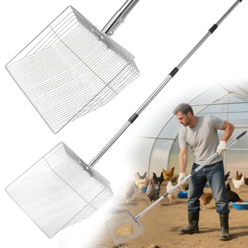 12 inch Chicken Poop Scooper, 4 in 1 Adjustable Chicken