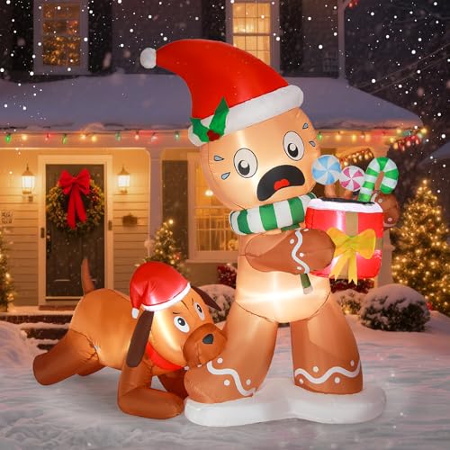 Laugh-out-loud gingerbread yard inflatable