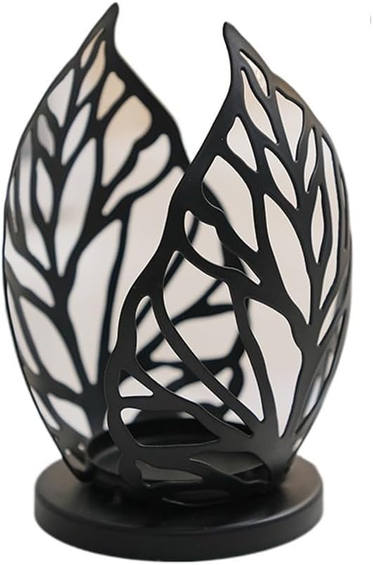 Black Dining Table Iron Candle Holder Ornament Candlelight Dinner