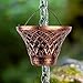 Adorafur Rain Chains for Gutters Outside 8.5FT Copper Rain Catcher Chain with 12 Cups Decorative Replacement for Downspout