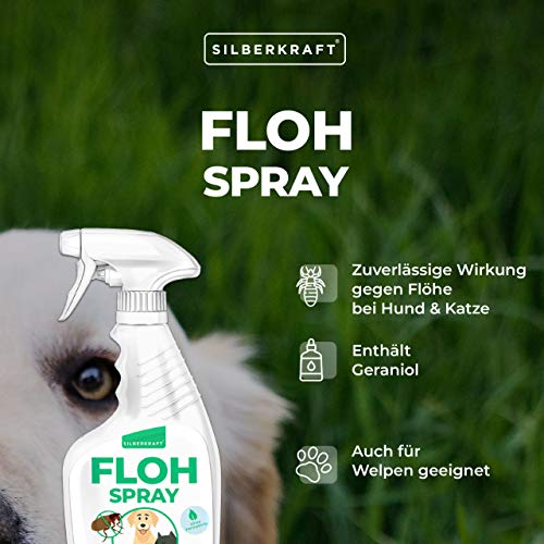 Silberkraft Flohmittel, FlohSpray 500 ml Flohspray für