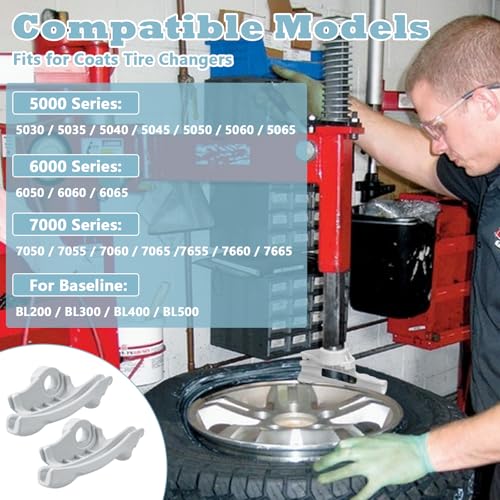 Image of superbobi TC184432 Replacement for Coats Tire Changer Duck Head, Tire Machine Duck Bill 8184426 8184432 184432, Low Profile Nylon Mount /Demount Head Grey, 2-Pack