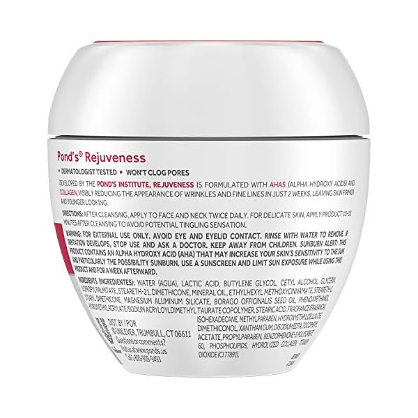 POND'S Rejuveness Face Cream for Women, Anti-Aging Face Moisturizer Skin Care with Alpha Hydroxy Acid and Collagen, 7 oz, 12 Pack