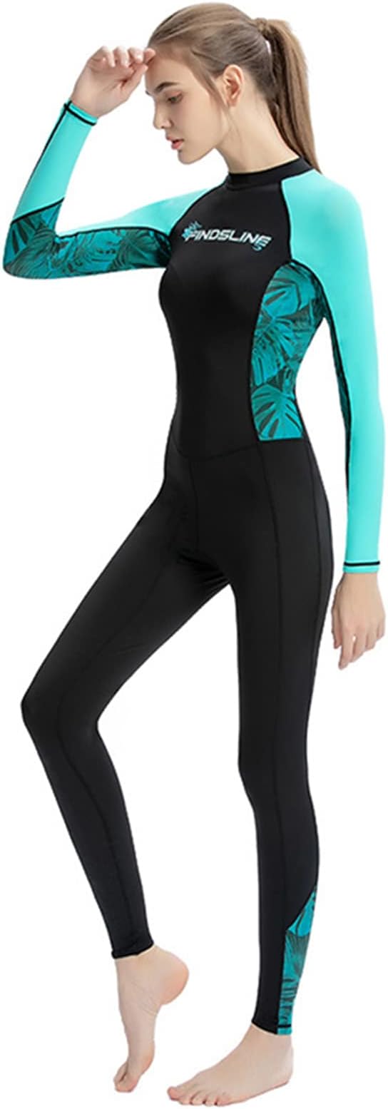 UBERSWEETWomen Qui Dry Swimsuit Piece Long Sleeves Swimsuit for Summer Water Sports_