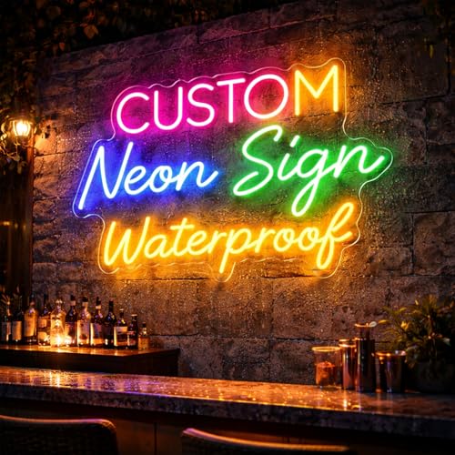 Image of Custom Outdoor Business Neon Sign, Waterproof LED Logo Display for Stores