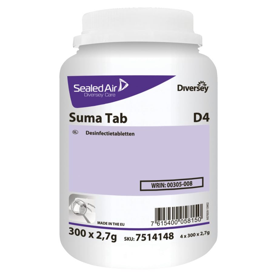 Suma Tab D4 Tab 2x50pc - Disinfectant tablet for disinfection of Vegetables/Fruits & all surfaces including food contact surfaces.