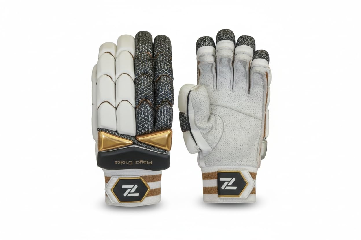 Sports Whitedot Dot 2.1 Cricket Batting Gloves, Adult | 1 Pair (Black & White)-picture-11