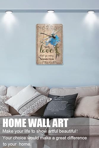 Miniatura 2 de Cartel de hojalata vintage con texto en inglés "Dragonfly Those We Love Don't Go Away" (texto en inglés «Those We Love Don't Go Away»)