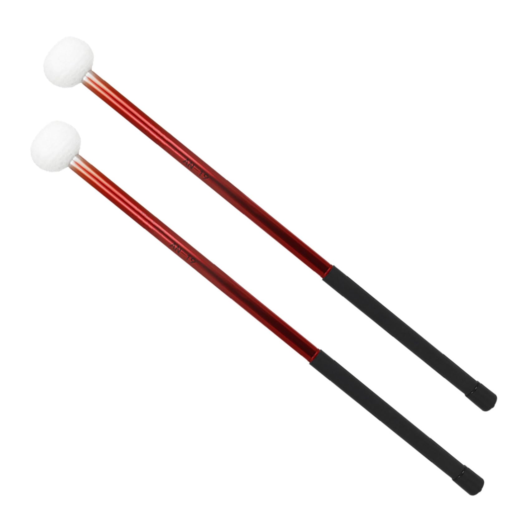 Kisangel 2 Mazos de Fieltro para Bombo, Accesorios de Instrumento de Percusión con Diseño Ergonómico para Marcha y Tambores Grandes