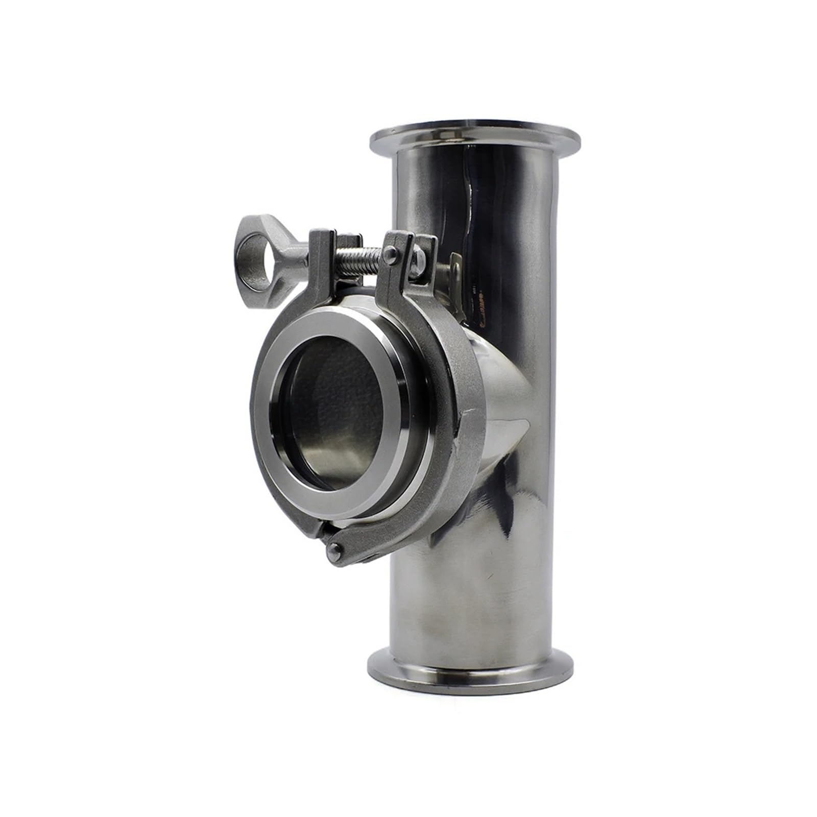 QWZTAEOZA Ferrule 119 Flow Diopter Sight Glass with Tri-Clamp Fitting, SUS304 Stainless Steel Optical Window (OD 102mm)