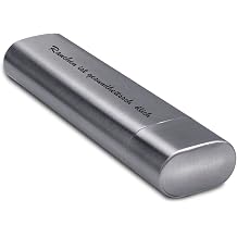 Portable Stainless Steel Tube Holder Cigar case,Personalized Engraving Text-Men's Best Gift- Cigars AccessoriesSilver Style1