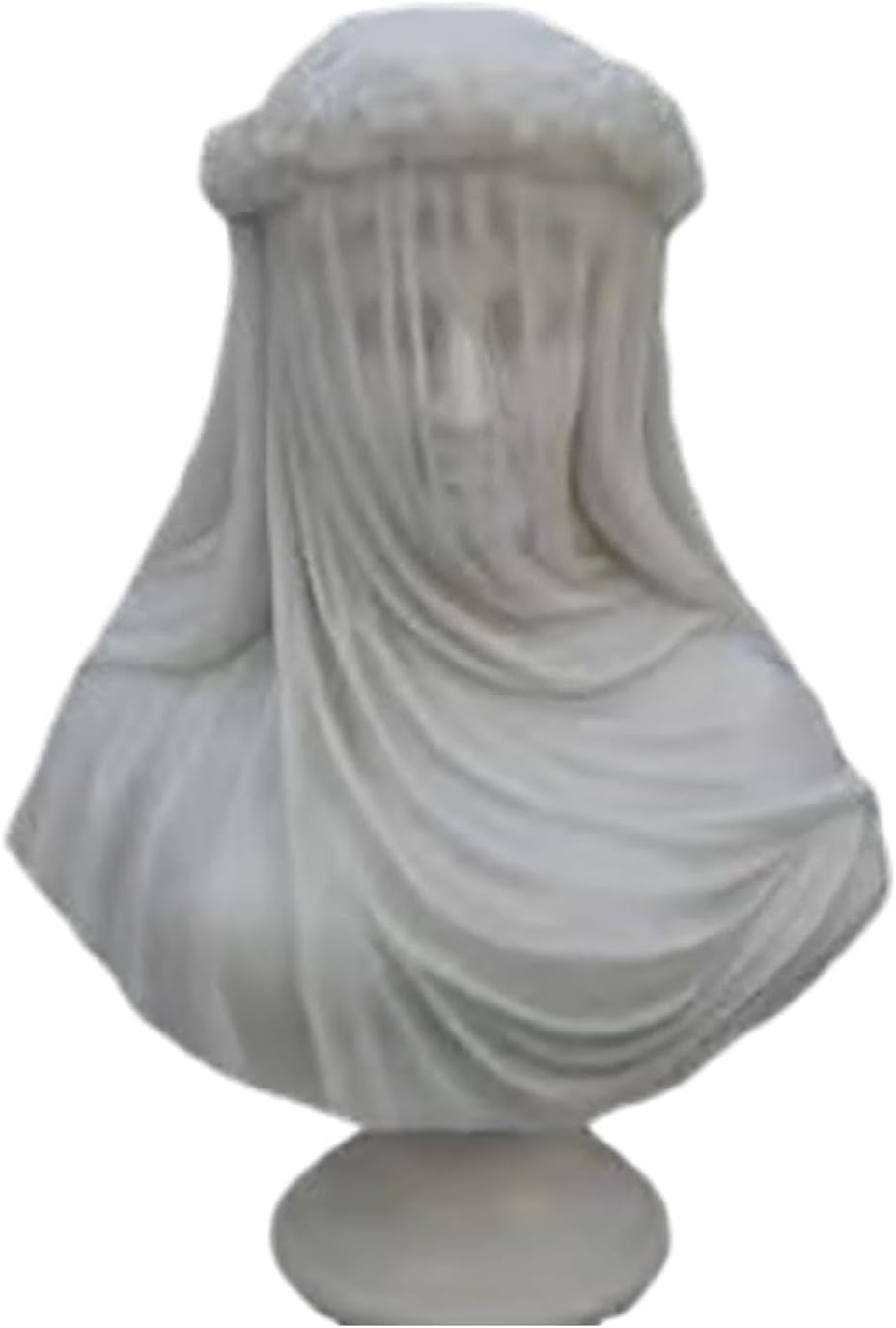 White Resin Art Deco Sculpture, Veiled Maiden Bust Statue Gothic Roman Greek Mythology Home Decor, Resin Art Gift