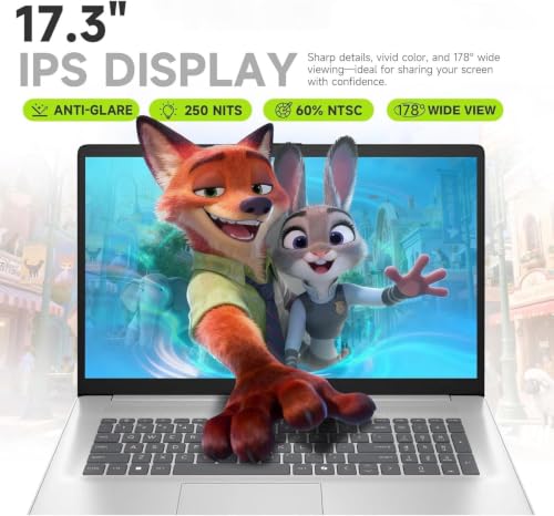 Image of HP 17 Inch Touchscreen Laptop Computer, 2026 Edition, Intel Core 5 120U, 32GB RAM, 2TB SSD, Backlit Keyboard, Large Screen, Windows 11 with Office 365 for The Web