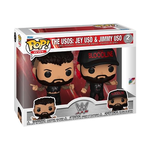 Funko Pop! WWE: Jey Uso - (Uso Bros) Brothers 2PK - Figura de Vinilo Coleccionable - Idea de Regalo- Mercancia Oficial - Juguetes para Niños y Adultos - Sports Fans - Muñeco para Coleccionistas