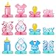 12 Stück Gender Reveal Party Deko 3D Babyparty Bienenwabe Mittelstück Tischdekoration Baby Shower Tischaufsätze Jungen oder Mädchen Blau und Rosa Baby Geschlecht Dekoration für Neugeborene