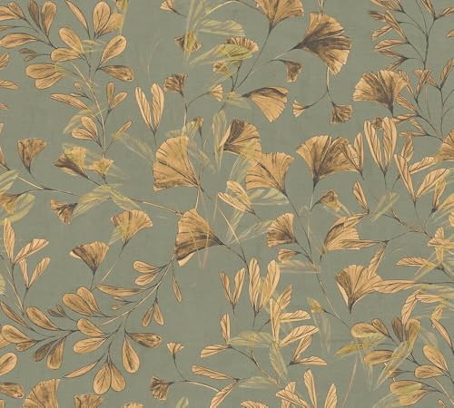 Livingwalls Anna D'Andrea Non-Woven Wallpaper Floral 10,05 m x 0,53 m - Brown, Yellow, Green, Grey - Vines Leaves Wallpaper - 782231 - Image 3