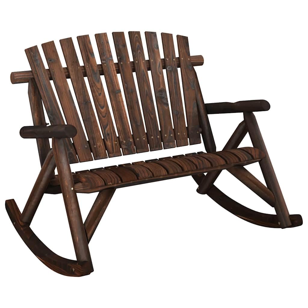 Fengshui Huśtawka ogrodowa 2-osobowa z litego drewna świerkowego 123 x 96 x 102 cm