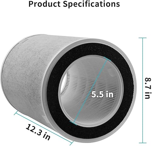 Miniatura 5 de HP201 HP202 Filtro de repuesto compatible con Shark Serie HP200 y HC502 MAX, comparado con la pieza #HE2FKBAS, HE2FKBASMB, paquete de 2