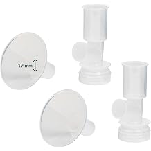 Ameda CustomFit TwoPiece Breast Flanges | 19mm Flanges | Pump Parts | 2 Ct