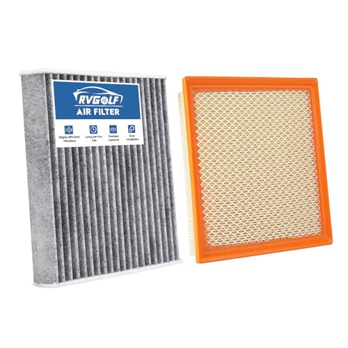 RVgolf Engine+Cabin Air Filters Fit for 2014-19 Highlander (Gas Only) 3.5L 2.7L 2011-20 Sienna Gas 3.5L 2012-17 Camry (Gas Only) V6 3.5L (No Camry 2.5L) Engine Air Filter Replace CA10755 CF10285