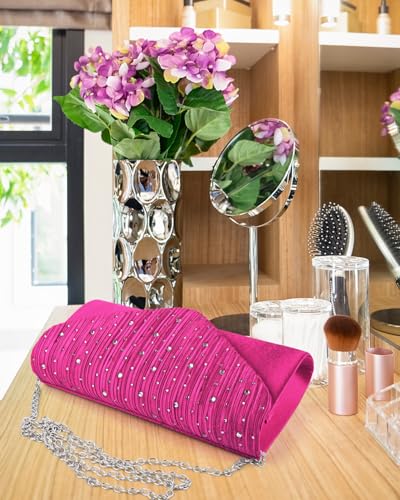 Image of TINDTOP Evening Clutch Purses for Women Handbags for Formal Wedding Party Cocktail Prom Crossbody Shoulder Envelope Bag | for Formal Wedding