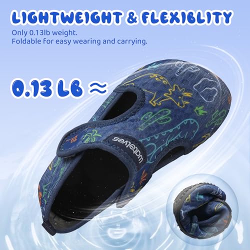 Image of WateLves Kids Water Shoes Toddler Girls Boys Barefoot Non-Slip Quick Dry Aqua Socks for Beach Swim Walking